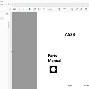 Ditch Witch A523 Parts Manual 053-2089 PDF