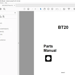 Ditch Witch BT20 Parts Manual 050-689 - PDF DOWNLOAD