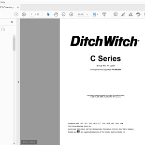 Ditch Witch C Series Parts Manual 050-504 PDF