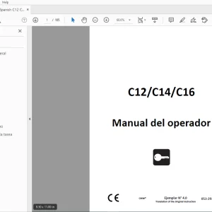 Ditch Witch C12/C14/C16 Manual del operador 053-2935 (S) PDF