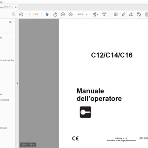 Ditch Witch C12/C14/C16 Manuale dell’operatore 053-2954 (I) PDF