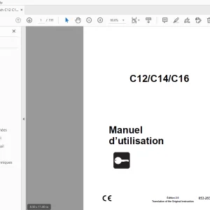 Ditch Witch C12/C14/C16 Manuel d’utilisation 053-2936 (F) PDF