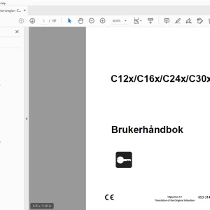 Ditch Witch C12x,C16x,C24x,C30x Brukerhåndbok 053-3145 PDF