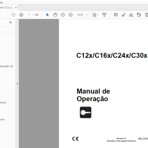 Ditch Witch C12x/C16x/C24x/C30x Manual de Operação 053-3172 (PC) PDF