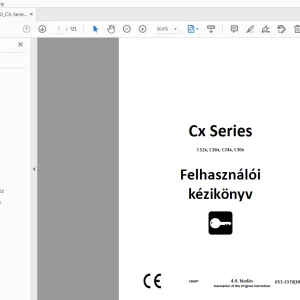 Ditch Witch Cx Series C12x,C16x,C24x,C30x Felhasználói kézikönyv PDF