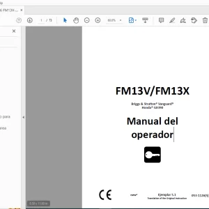 Ditch Witch FM13V/FM13X Manual del operador 053-1126 (S) PDF