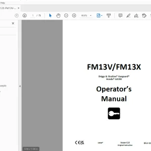 Ditch Witch FM13V/FM13X Operator’s Manual 053-1125 PDF