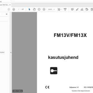 Ditch Witch FM13V/FM13X kasutusjuhend 053-1305 (EST) PDF