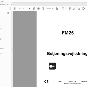 Ditch Witch FM25 Betjeningsvejledning 053-2776 (DA) PDF
