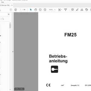 Ditch Witch FM25 Betriebsanleitung 053-1290 (G) PDF
