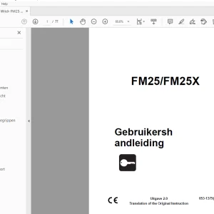 Ditch Witch FM25/FM25X Gebruikershandleiding 053-1379 (DU) PDF