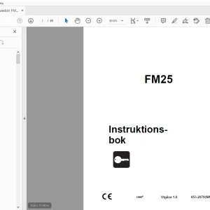 Ditch Witch FM25 Instruktionsbok 053-2079 (SW) PDF