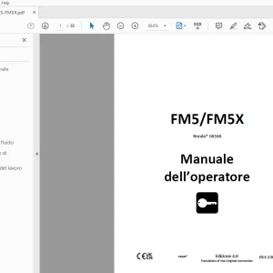 Ditch Witch FM5/FM5X Honda GX160 Manuale dell’operatore 053-2305 PDF