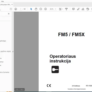 Ditch Witch FM5/FM5X Operatoriaus instrukcija 053-1222 (LI) PDF