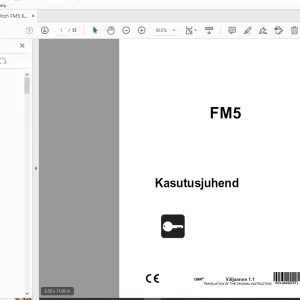 Ditch Witch FM5 Kasutusjuhend 053-2423 (EST) PDF