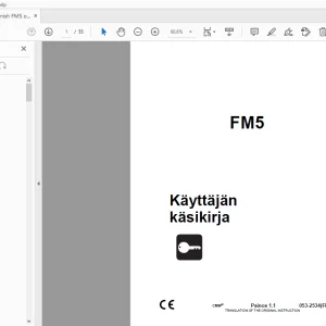 Ditch Witch FM5 Käyttäjän käsikirja 053-2534 (FI) PDF