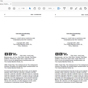 Ditch Witch FM50 Gebruikershandleiding 053-1325 (DU) PDF