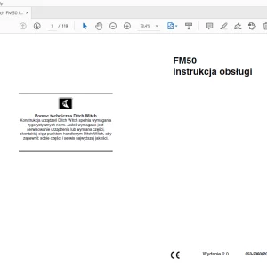 Ditch Witch FM50 Instrukcja obsługi 053-2360 (PO) PDF
