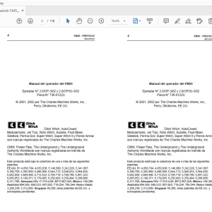 Ditch Witch FM50 Manual del operador 736-012 PDF