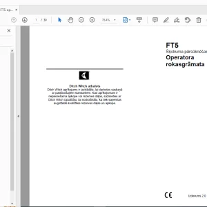 Ditch Witch FT5 Šķidruma pārsūknēšanas sistēma Operatora rokasgrāmata PDF