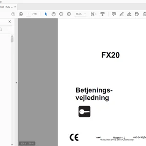 Ditch Witch FX20 Betjeningsvejledning 053-2430 (DA) PDF