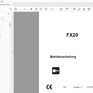 Ditch Witch FX20 Betriebsanleitung 053-1360 (G) PDF