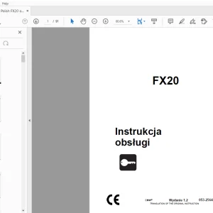 Ditch Witch FX20 Instrukcja obsługi 053-2564 (PO) PDF