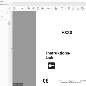 Ditch Witch FX20 Instruktionsbok 053-2307 (SW) PDF