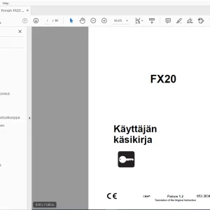 Ditch Witch FX20 Käyttäjän käsikirja 053-3034 (FI) PDF