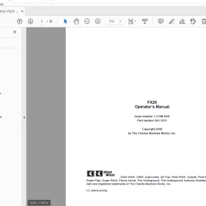 Ditch Witch FX20 Operator’s Manual 053-1270 PDF