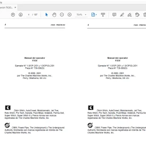 Ditch Witch FX30 Manual del operador 736-008 (S) PDF