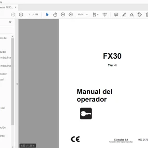 Ditch Witch FX30 Tier 4i Manual del operador 053-3173 (S) PDF