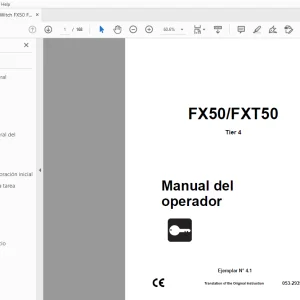 Ditch Witch FX50/FXT50 Tier 4 Manual del operador 053-2939 (S) PDF