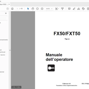 Ditch Witch FX50/FXT50 Tier 4 Manuale dell’operatore 053-3116 (I) PDF