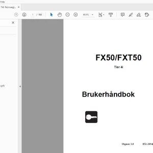 Ditch Witch FX50/FXT50 Tier 4i Brukerhåndbok 053-3014 (NO) PDF