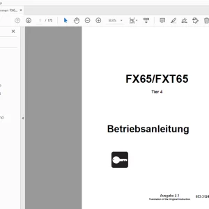 Ditch Witch FX65/FXT65 Tier 4 Betriebsanleitung 053-3124(G) PDF