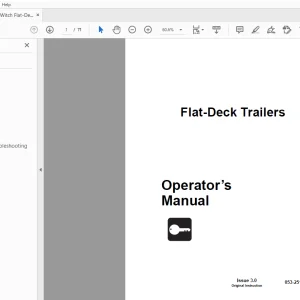 Ditch Witch Flat-Deck Trailers Operator’s Manual 053-2517 PDF