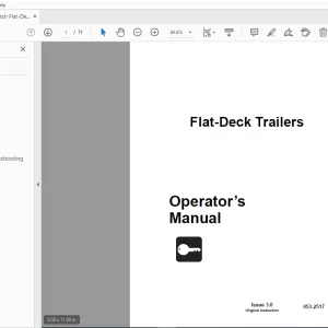 Ditch Witch Flat-Deck Trailers Operator’s Manual 053-2517 PDF