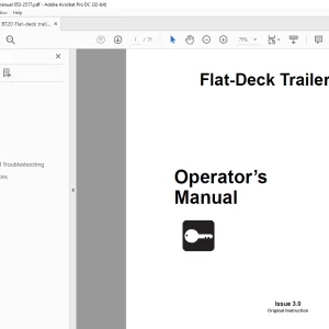 Ditch Witch Flat-Deck Trailers Operator’s Manual 053-2517 PDF