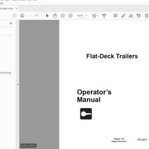 Ditch Witch Flat-Deck Trailers Operator’s Manual 053-2517 PDF