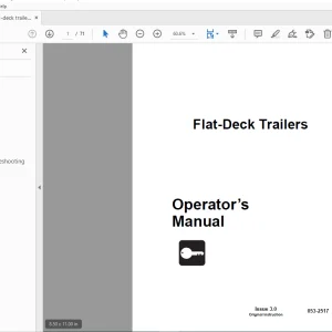 Ditch Witch Flat-Deck Trailers Operator’s Manual 053-2517 PDF