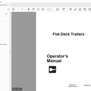 Ditch Witch Flat-Deck Trailers Operator’s Manual 053-2517 PDF