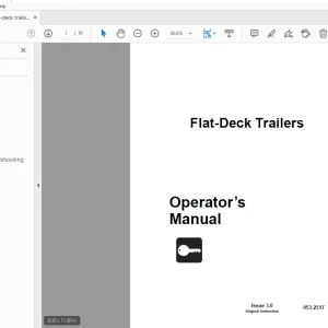 Ditch Witch Flat-Deck Trailers Operator’s Manual 053-2517 PDF