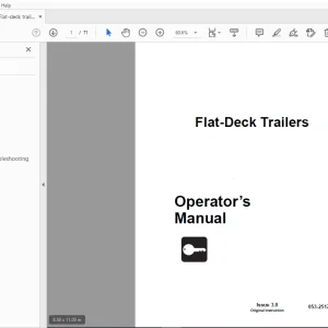 Ditch Witch Flat-Deck Trailers Operator’s Manual 053-2517 PDF