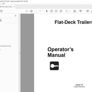 Ditch Witch Flat-Deck Trailers Operator’s Manual - PDF DOWNLOAD