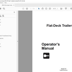Ditch Witch Flat-Deck Trailers Operator’s Manual - PDF DOWNLOAD
