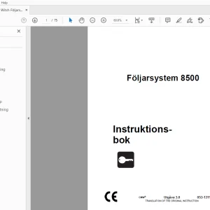 Ditch Witch Följarsystem 8500 Instruktionsbok 053-1311 PDF