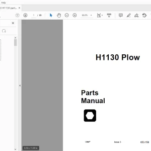 Ditch Witch H1130 Plow Parts Manual 053-150 PDF