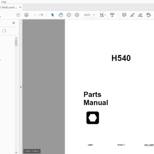 Ditch Witch H540 Parts Manual 053-2091 PDF