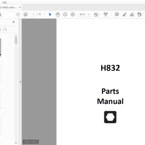 Ditch Witch H832 Parts Manual 053-2432 PDF